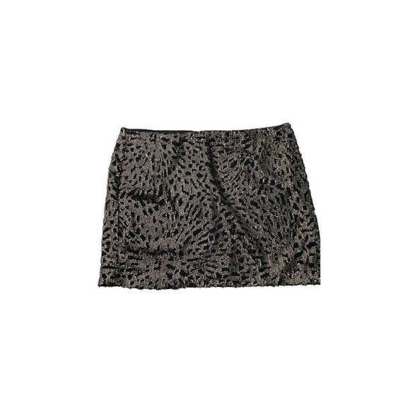 1. State Women Black Sequin Embellished Pencil Cut Mini Skirt Size Large - Picture 4 of 9
